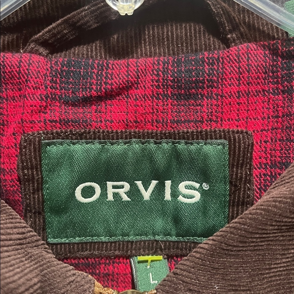 ORVIS FLANNEL LINED VINTAGE BARN CHORE JACKET MENS LARGE WOMENS XL - Picture 4 of 8